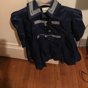 Little girl  navy blue spring coat